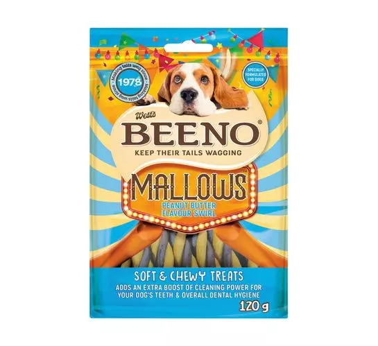 Beeno Moist Treats Rollies Peanut Butter (1 x 120g) Beeno Moist Treats Rollies Peanut Butter (1 x 120g)