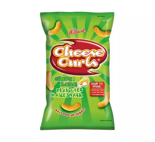 Willards Curls Cheese And Onion (16x150g) Willards Curls Cheese And Onion (16x150g)