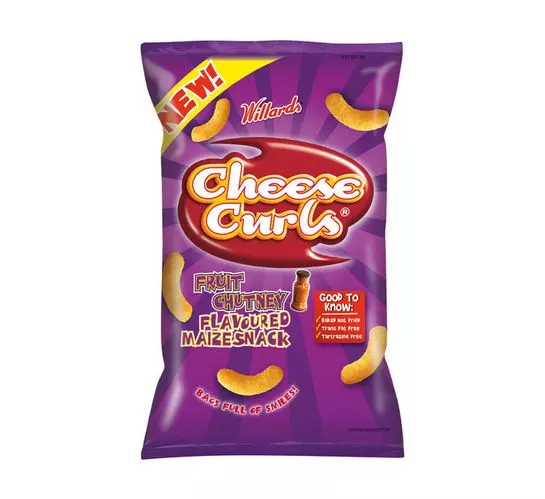 Willards Curls Cheese Fruit Chutney (1x150g)