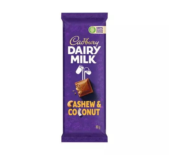 Cadbury Slabs Cashew & Coconut (24x80g)