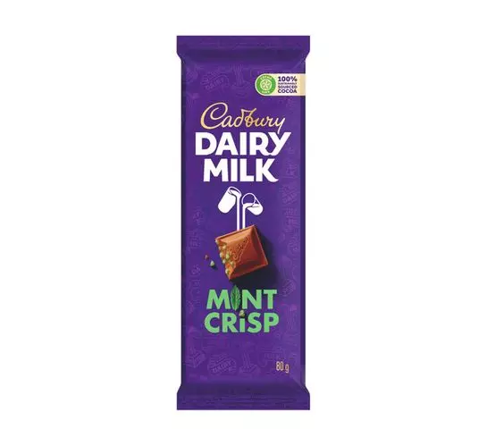 Cadbury Slabs Mint Crisp (24x80g) Cadbury Slabs Mint Crisp (24x80g)