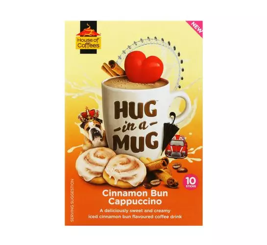 House Of Coffees Hug in a Mug Cappuccino Cinnamon Bun (10x24g)