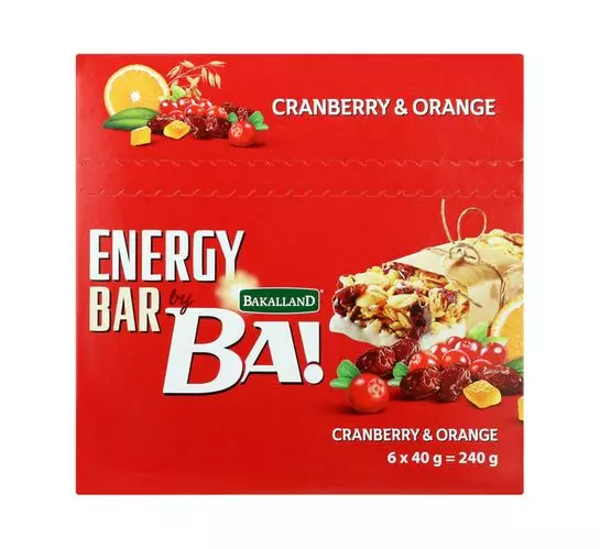 Bakalland Energy Bars Cranberry (1x6's)
