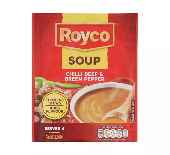 Royco Regular Packet Soup Chilli Beef & Green Pepper (1x45g) Royco Regular Packet Soup Chilli Beef & Green Pepper (1x45g)