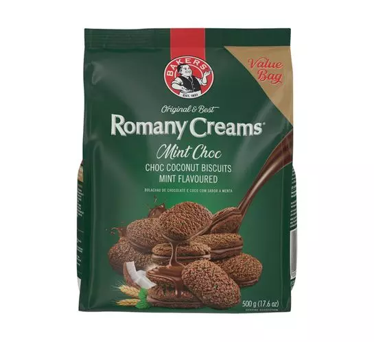 Bakers Romany Creams Mint Choc (1x500g)