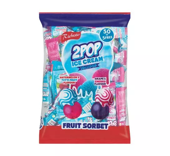 Richester 2Pop Lollipop Fruit Sorbet (14x55's)