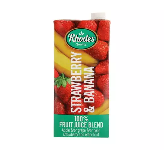 Rhodes 100% Fruit Juice Blend Strawberry and Banana (6x1L)