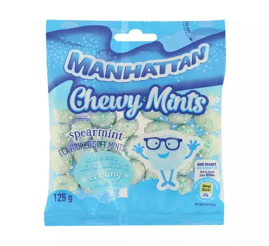Manhattan Chewy Soft Mints Spearmint (1x125g) Manhattan Chewy Soft Mints Spearmint (1x125g)