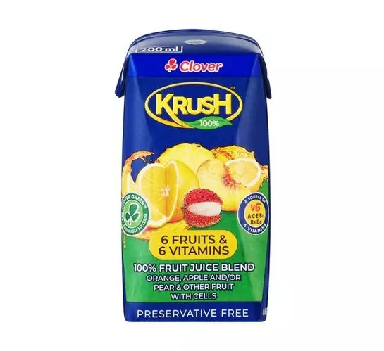 Clover Krush Uht Juice All Variants (6x200ml) Clover Krush Uht Juice All Variants (6x200ml)
