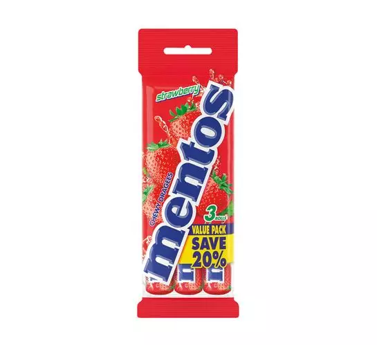 Mentos Chewy Sweet Strawberry (3x38g) Mentos Chewy Sweet Strawberry (3x38g)