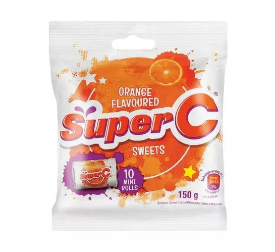 Super C Candy Mini Roll Orange (1x150g)