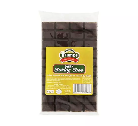 Trumps Baking Chocolate Slab Dark (1x500g) Trumps Baking Chocolate Slab Dark (1x500g)