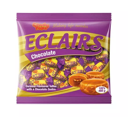 Candy Tops Eclairs Chocolate (1x100's) Candy Tops Eclairs Chocolate (1x100's)