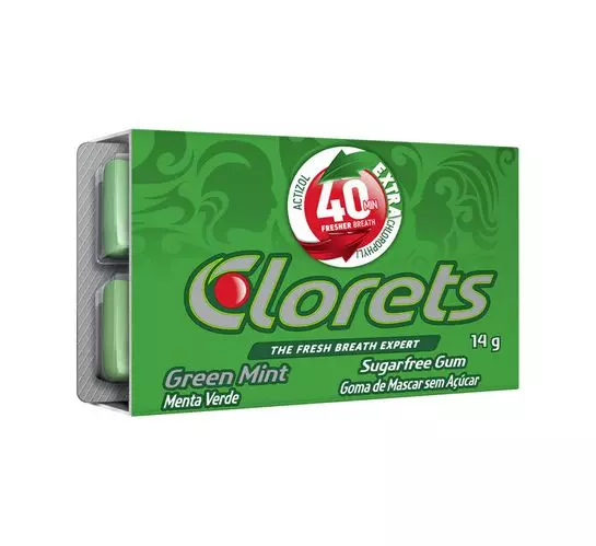 Clorets Sugar Free Gum Green Mint (1x10PC)