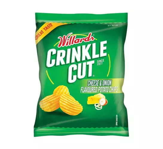 Willards Crinkle Cut Chips Cheese And Onion (1x30g) Willards Crinkle Cut Chips Cheese And Onion (1x30g)