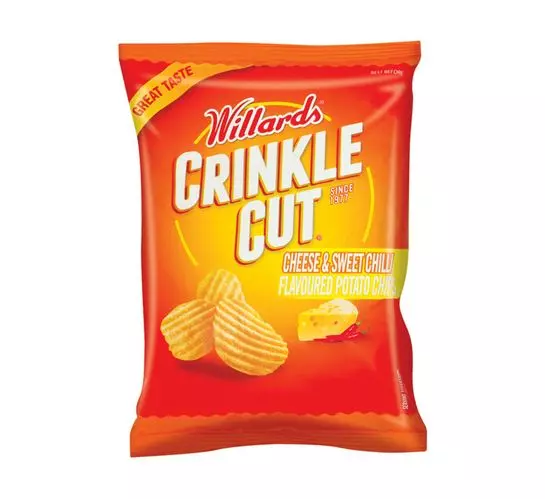 Willards Crinkle Cut Chips Cheese And Sweet Chilli (1x30g) Willards Crinkle Cut Chips Cheese And Sweet Chilli (1x30g)