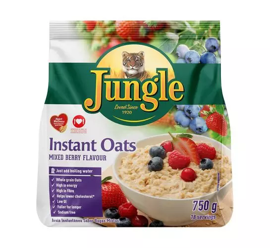 Jungle Instant Oats Mixed Berries (1x750g) Jungle Instant Oats Mixed Berries (1x750g)