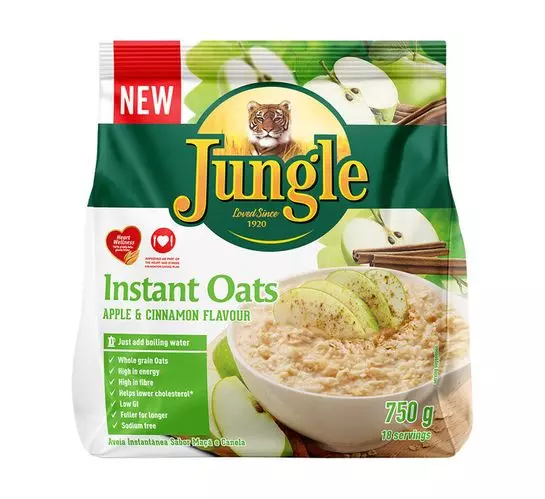 Jungle Instant Oats Apple & Cinnamon (750g) Jungle Instant Oats Apple & Cinnamon (750g)