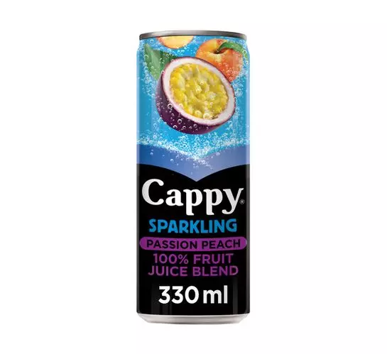 Cappy Sparkling Fruit Juice Passion Peach (24x330ml)