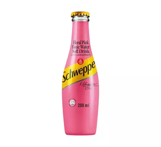 Schweppes Tonic Water Bottle Floral Pink (24x200ml)