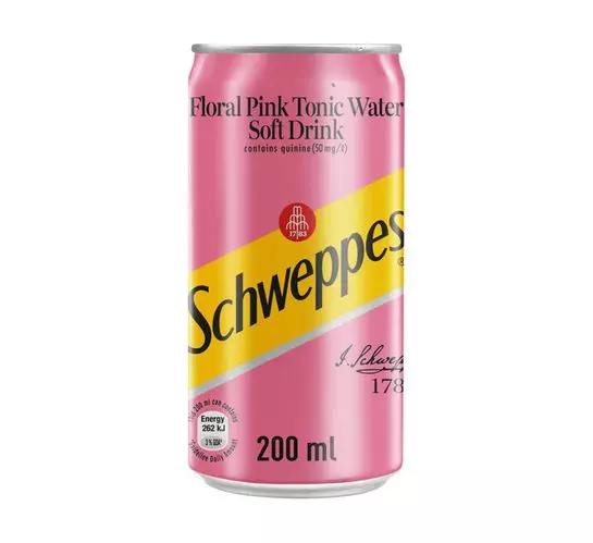Schweppes Tonic Water Can Floral Pink (1x200ml) Schweppes Tonic Water Can Floral Pink (1x200ml)