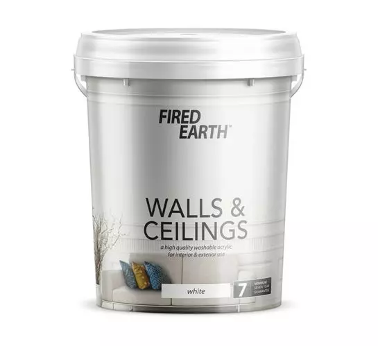 Fired Earth 20 l Walls and Ceilings Paint White Fired Earth 20 l Walls and Ceilings Paint White