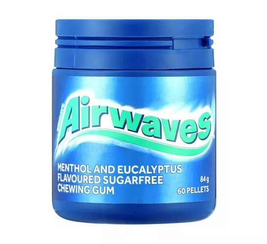 Airwaves Chewing Gum S/Free Menthol Eucalyptus (1x84g) Airwaves Chewing Gum S/Free Menthol Eucalyptus (1x84g)