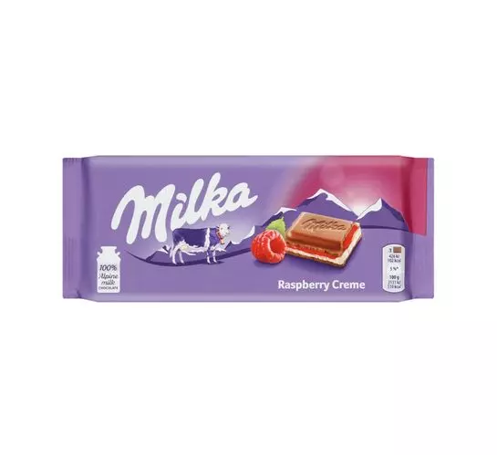 Milka Chocolate Slab Raspberry Creme (1x100g)