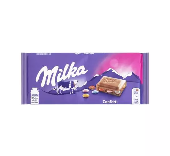 Milka Chocolate Slab Confetti (1x100g)