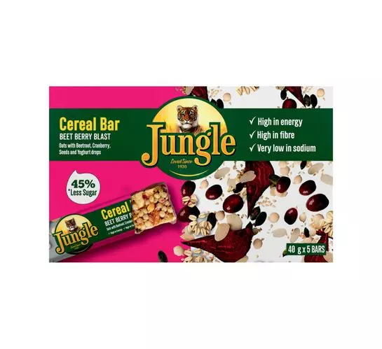 Jungle Cereal Bars Beet Berry Blast (5x40g) Jungle Cereal Bars Beet Berry Blast (5x40g)
