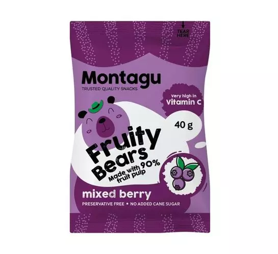 Montagu Fruity Bears Mixed Berry (10x40g) Montagu Fruity Bears Mixed Berry (10x40g)