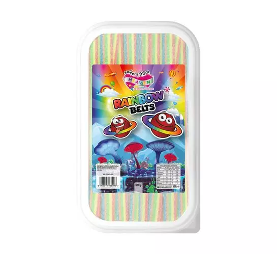 Sweets From Heaven Liquorice Tub Rainbow Belts (1kg)