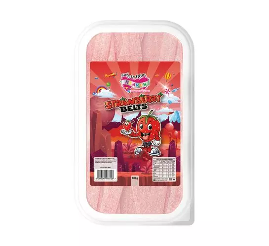 Sweets From Heaven Liquorice Tub Strawberry Belts (1kg) Sweets From Heaven Liquorice Tub Strawberry Belts (1kg)