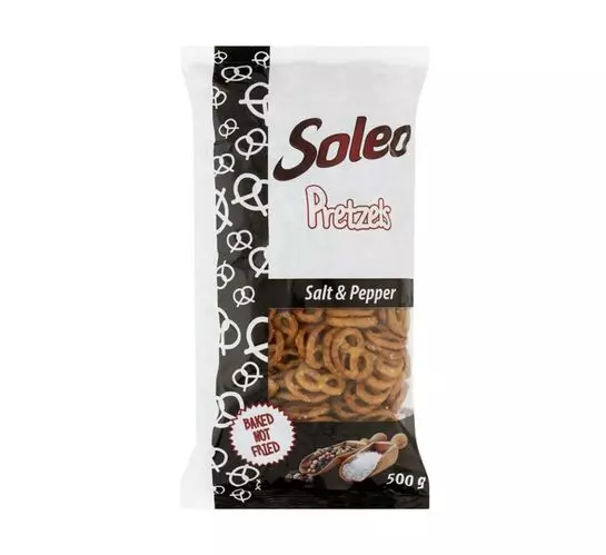 Soleo Pretzels Salt & Pepper (500g) Soleo Pretzels Salt & Pepper (500g)