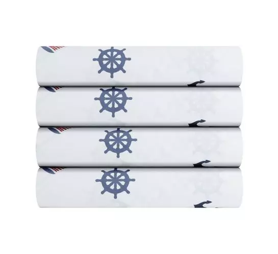Primaries Double/Queen Flat Sheet Ahoy