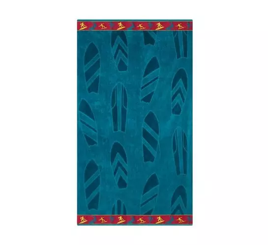 Home Living 100 x 180 cm Velour Beach Towel Surf Board