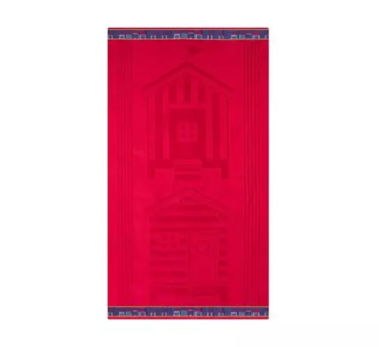 Home Living 100 x 180 cm Velour Beach Towel Huts