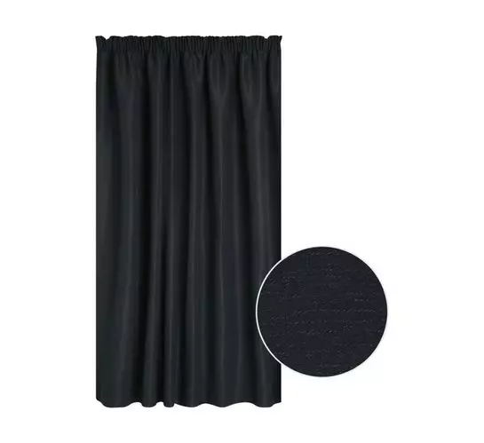 Cq Classic Collection 230 x 218 cm Sophia Taped Blockout Curtain Dark Grey Cq Classic Collection 230 x 218 cm Sophia Taped Blockout Curtain Dark Grey