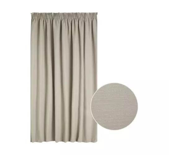 Cq Classic Collection 230 x 250 cm Sophia Taped Blockout Curtain Sand Cq Classic Collection 230 x 250 cm Sophia Taped Blockout Curtain Sand