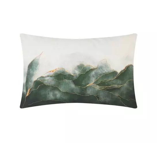 Home Living 40 x 60 cm Scatter Cushion Green Leaves