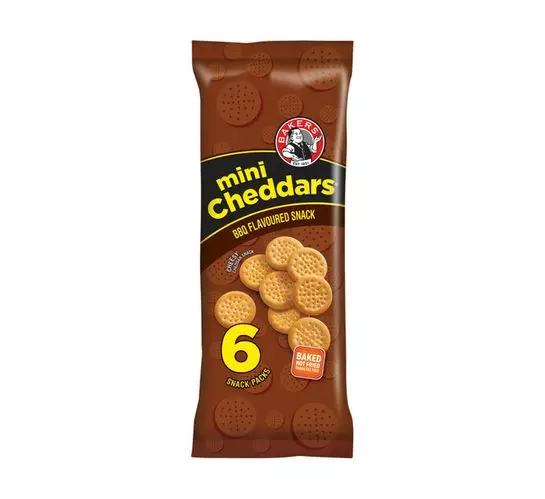 Bakers Mini Cheddars Bbq (6x33g)