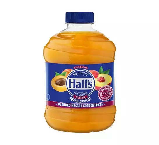 Halls Fruit Juice Peach Apricot (1x1L)