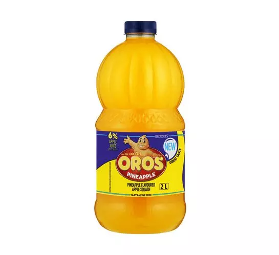 Brookes Oros Squash Pineapple (1x2L) Brookes Oros Squash Pineapple (1x2L)