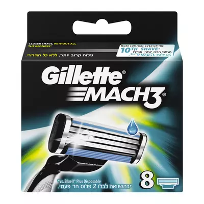 Gillette Mach 3 Razor Blades 8 Pack