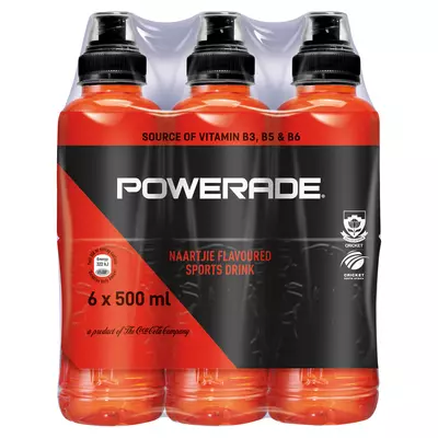 Powerade Naartjie Sports Drink 500ml x 6 Powerade Naartjie Sports Drink 500ml x 6