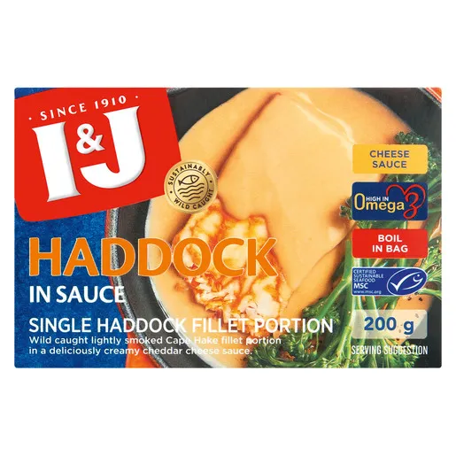 I&J Haddock in Mornay Sauce 200g I&J Haddock in Mornay Sauce 200g