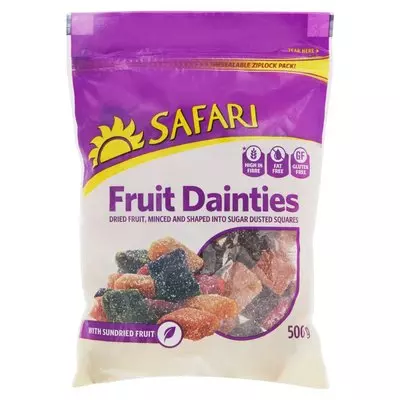Safari Mixed Dried Fruit Cubes Assorted 500g Safari Mixed Dried Fruit Cubes Assorted 500g