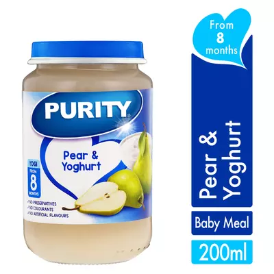 Purity Jar Pears & Yoghurt 200ml from 8 8 Months Purity Jar Pears & Yoghurt 200ml from 8 8 Months