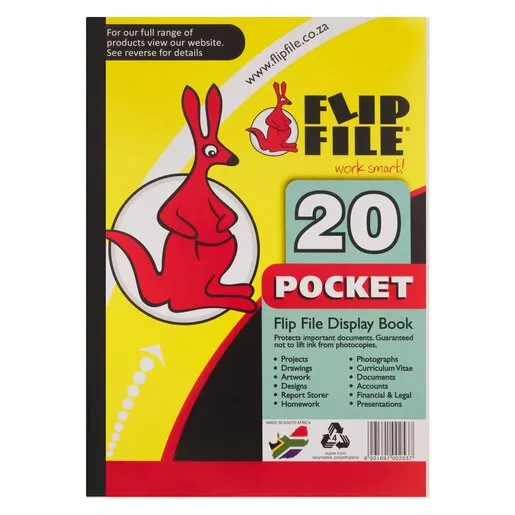 Flip File Display Book A4 20 Pocket Flip File Display Book A4 20 Pocket