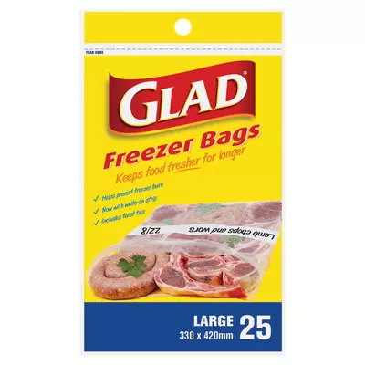 Glad Large Freezer Bags 330x420mm 25